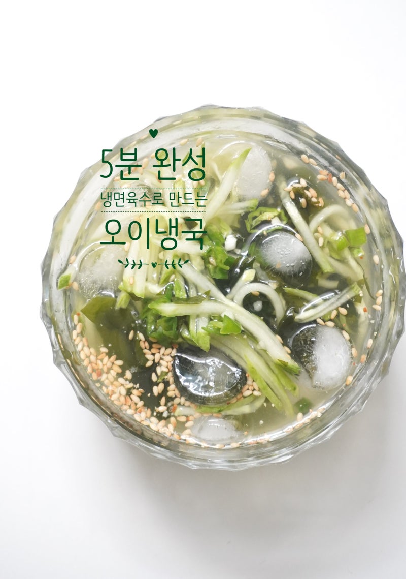 초간단 냉면육수 오이냉국 레시피