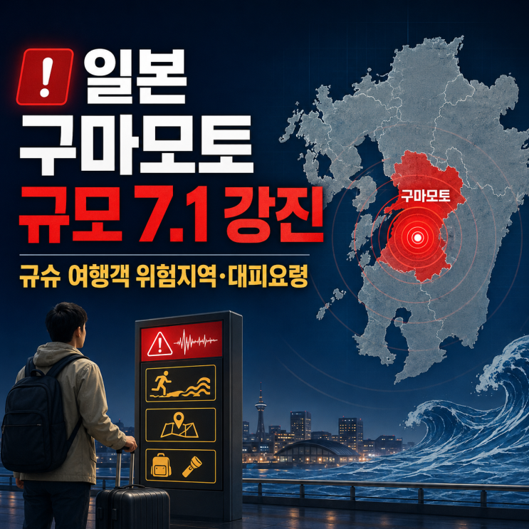일본 구마모토 규모 <b>7.1 강진</b> 발생, <b>규슈</b> 여행객이 피해야 할... 