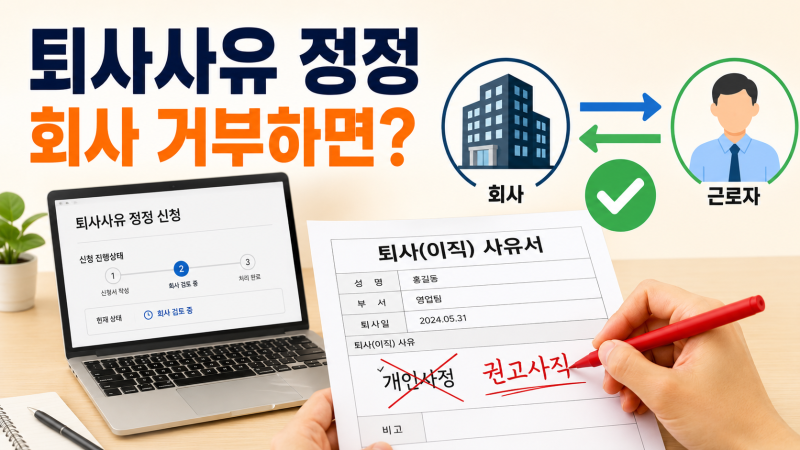 회사 거부해도 퇴사 사유 바로잡는 순서