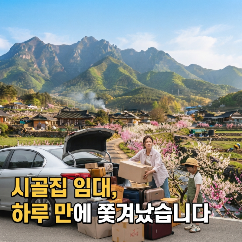 시골집 임대, 아이와 하루만에 쫓겨난 후기
