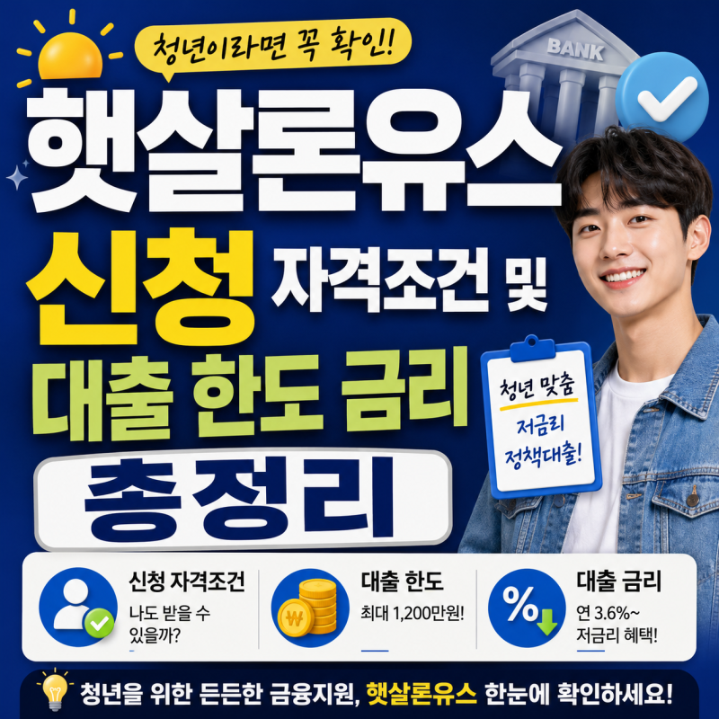 햇살론유스 신청 자격조건 및 대출 한도 금리 총정리! 서민금융진흥원 부결 사유 및 모바일 ....