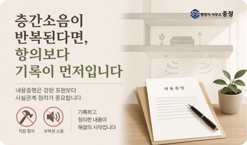 층간소음이 반복된다면, 항의보다 기록이 먼저입니다