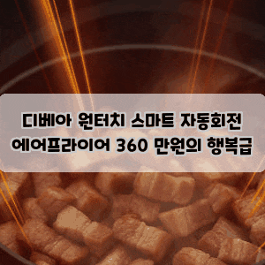 디베아 원터치 스마트 자동회전 에어프라이어 360 만원의 행복급