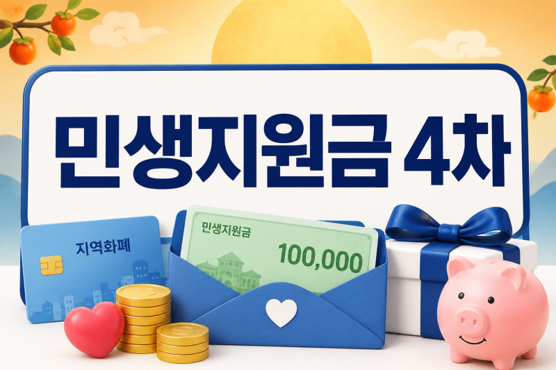 2026 추석 전 민생지원금 4차 총정리｜지역별 지급 대상과 금액 확인