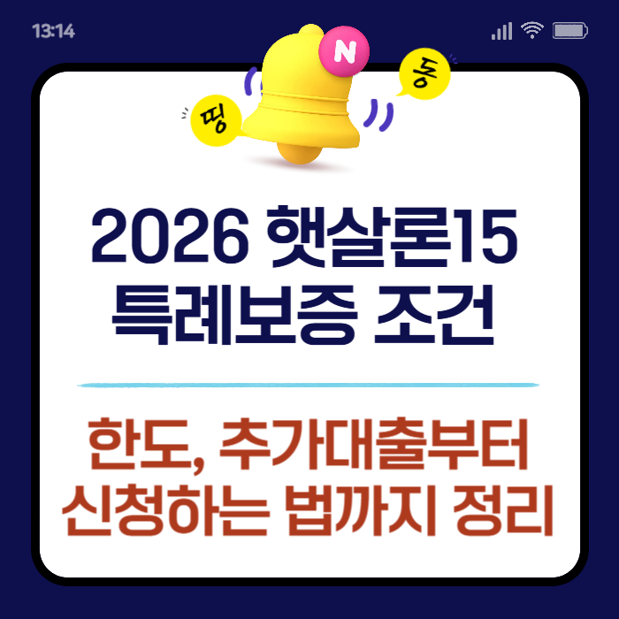 햇살론15 특례보증 조건 및 한도, 추가대출부터 신청하는 법까지 총정리