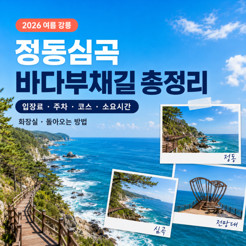정동심곡 바다부채길 총정리 | 입장료ㆍ주차ㆍ코스ㆍ소요시간ㆍ화장실ㆍ돌아오는 방법