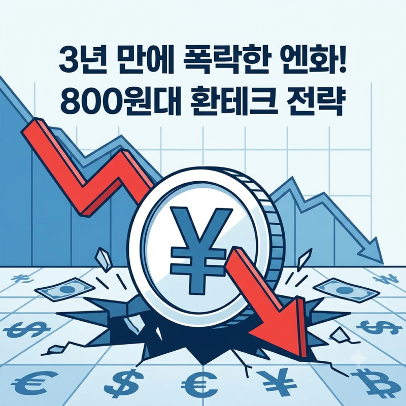 3년 만에 또 폭락한 엔화? 800원대 엔저 현상 활용법 및 환테크 전략 총정리