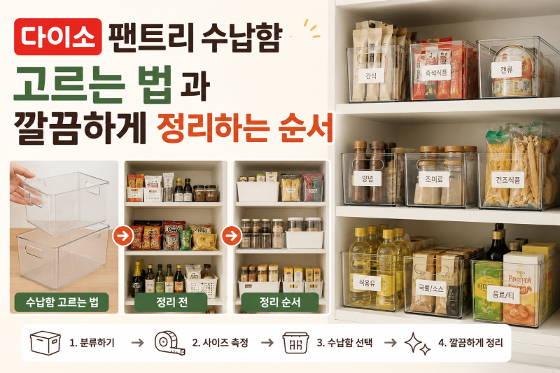 다이소 팬트리 수납함 고르는 법과 깔끔하게 정리하는 순서