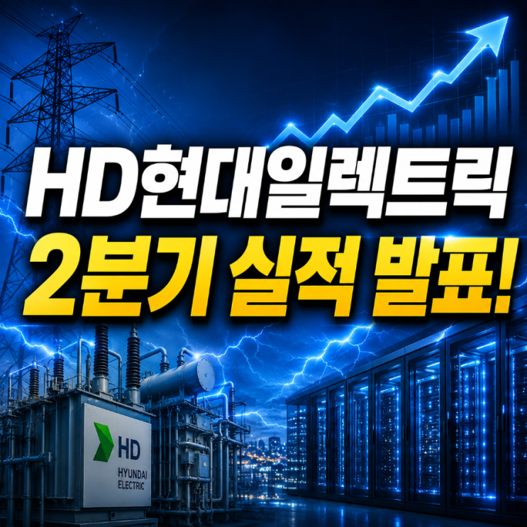 <b>HD현대일렉트릭</b> 2분기 실적 발표! 영업이익 37% 증가!