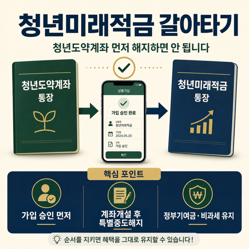 청년미래적금 갈아타기 방법｜청년도약계좌 해지 순서와 주의사항 총정리