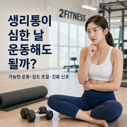 생리통이 심한 날에도 운동해도 될까? 가능한 운동과 강도 조절, 진료가 필요한 신호