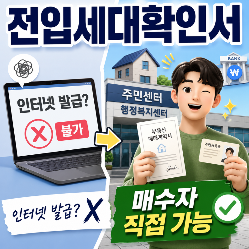 "매수인도 혼자 발급 가능?" 전입세대확인서 인터넷발급 및 주민센터 팁