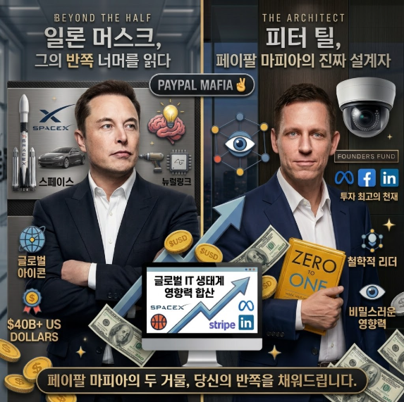 일론 머스크만 알면 반쪽인 페이팔 마피아! 뒤에 숨은 진짜 설계자는 피터 틸?(ft.페이팔 마피....