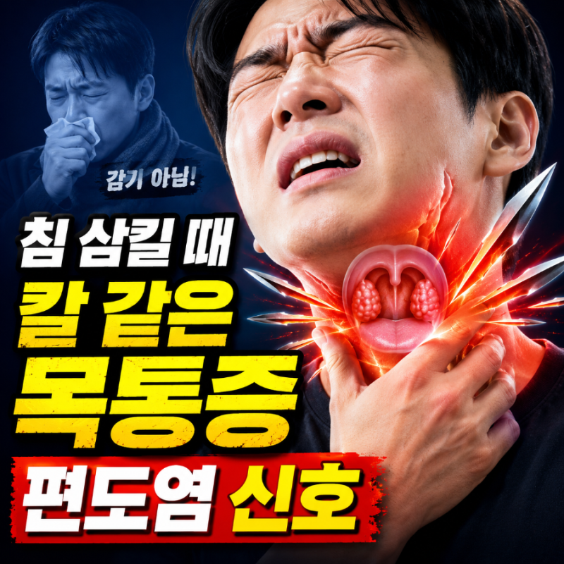 편도염증상 목통증 (+빨리 낫는법, 원인) - 침 삼킬 때 칼날로 베는 통증, 감기와 다른 구분법