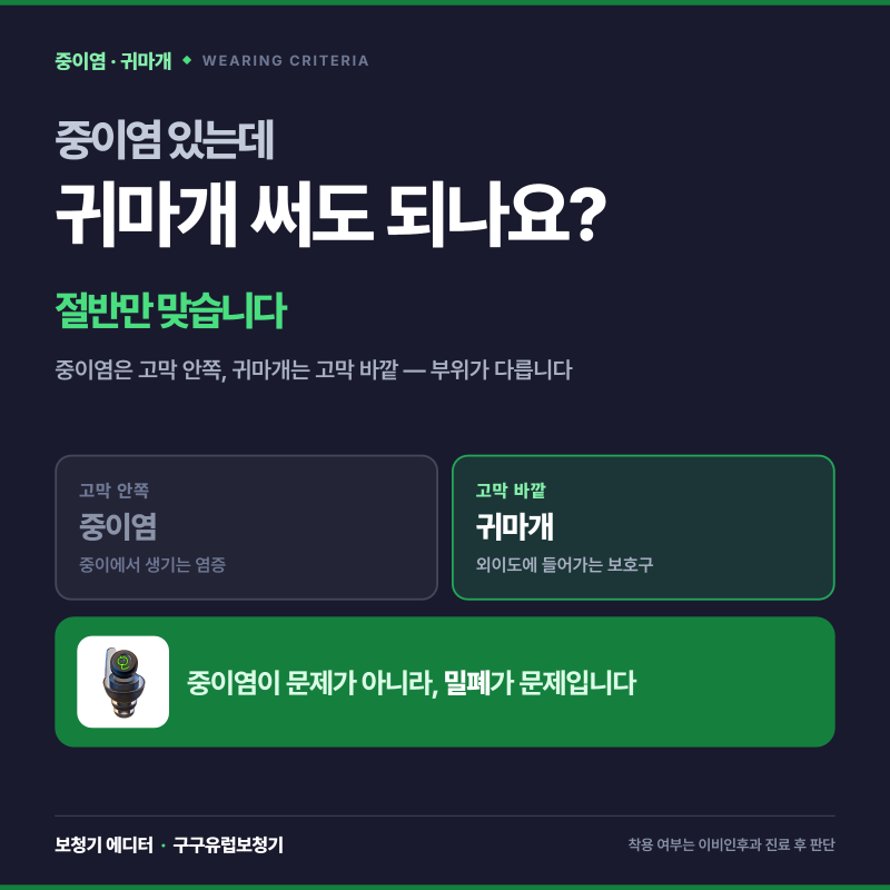 중이염 있는데 귀마개 혹은 이어플러그 써도 되나요? 착용 기준 정리