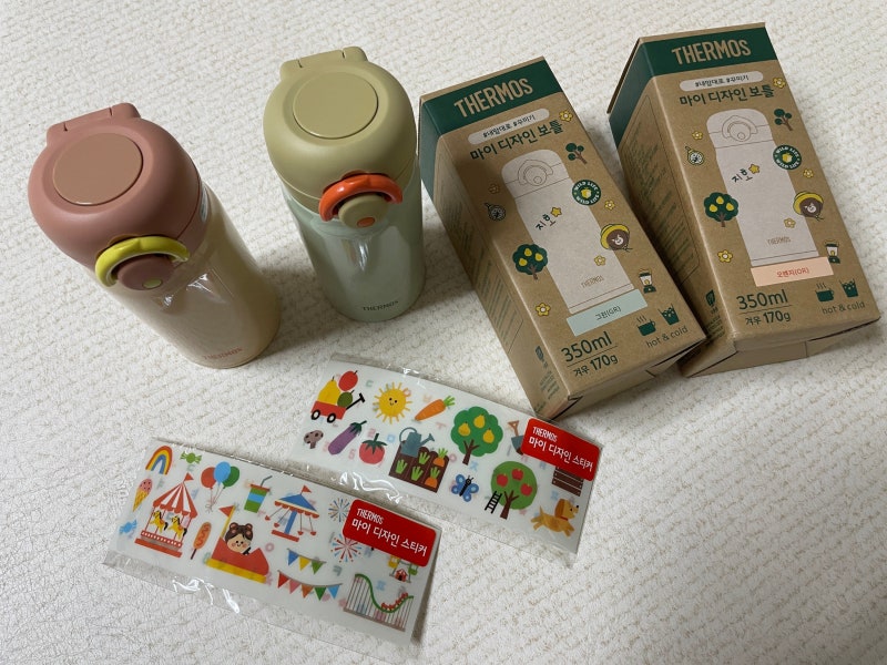 * THERMOS * 써모스 마이디자인 보틀 JNR-352K 350ml 물병 보온병 유치원 입학 선물 준비물 텀블러 ....