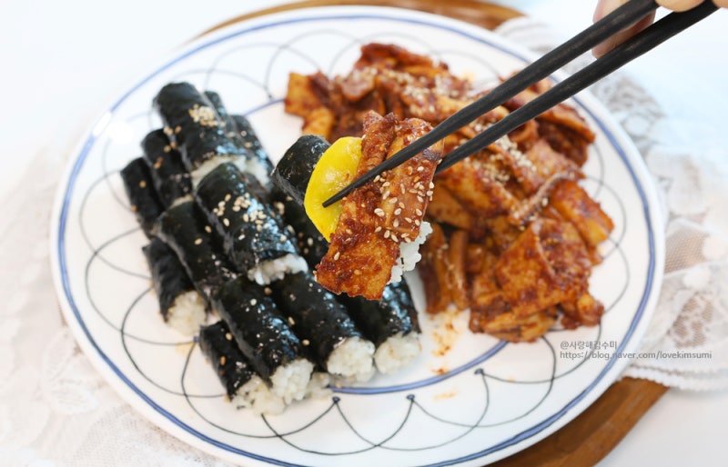 충무김밥 오징어무침 레시피 양념 비법 오징어어묵무침