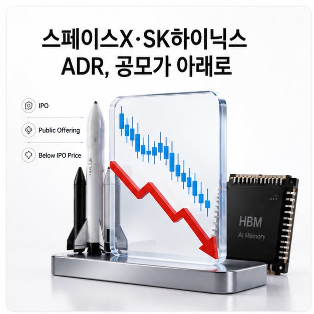 스페이스X·<b>SK하이닉스</b> ADR 공모가 하회… 미국 대형 IPO... 