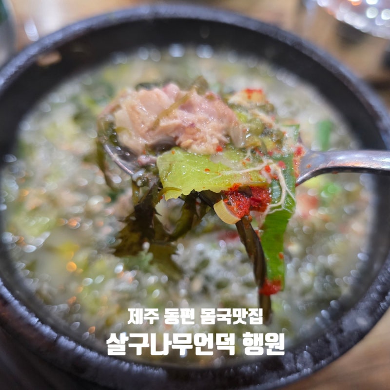 제주 동쪽 구좌 맛집 살구나무언덕행원 아침식사 추천 몸국 뜻과 재료까지