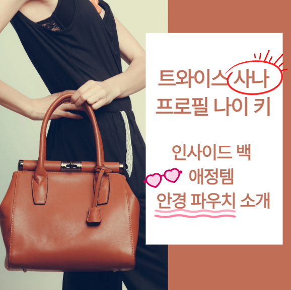 트와이스 사나 프로필 나이 키 인사이드 백 바쿠 안경 파우치 애정템 소개