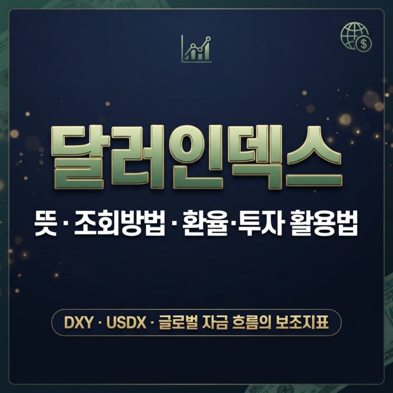 달러인덱스 뜻과 조회방법, 환율·투자에 활용하는 법