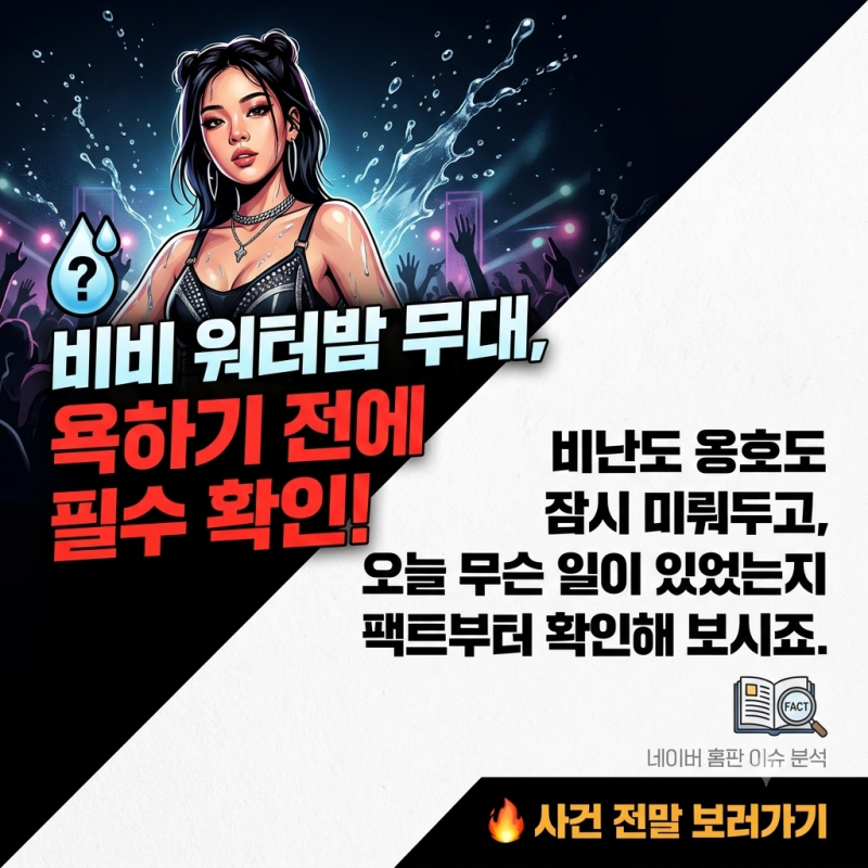 비비 워터밤 무대, 욕하기 전에 이것부터 확인하세요