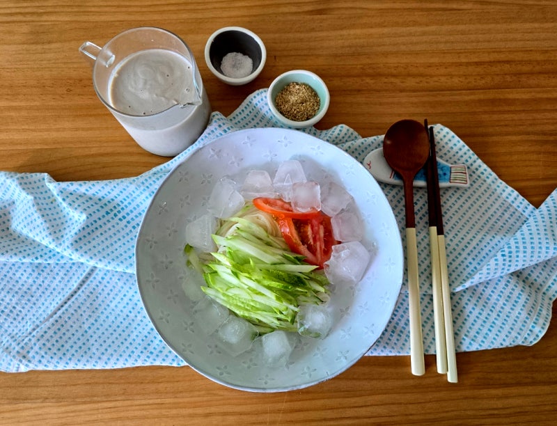 두유 콩국수 만들기 서리태 검은콩 무가당 하루두유로 간편하게