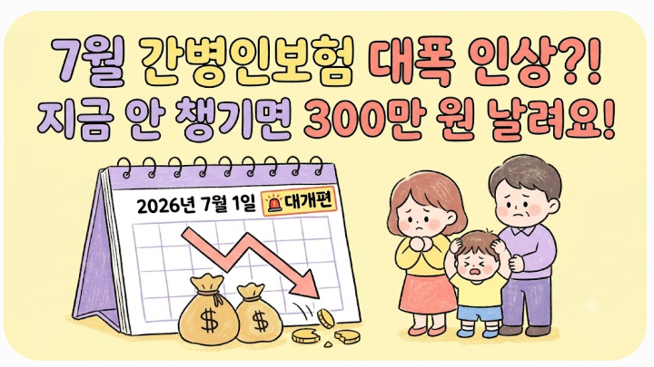 [긴급] 7월 간병인보험료 20% 인상? 지금 당장 '이것' 안 챙기면 한 달 입원 시 300만 원 허공에 ....