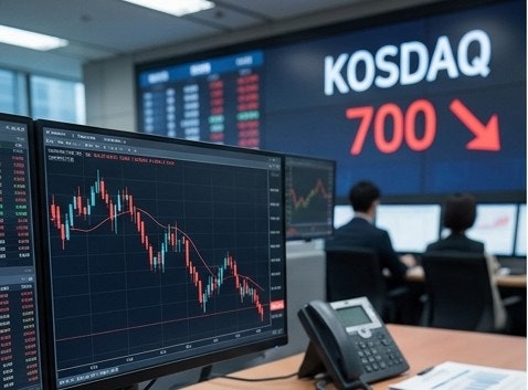 1년 3개월 만에 <b>코스닥 700선 붕괴</b>! 미국발 기술주 쇼크와... 