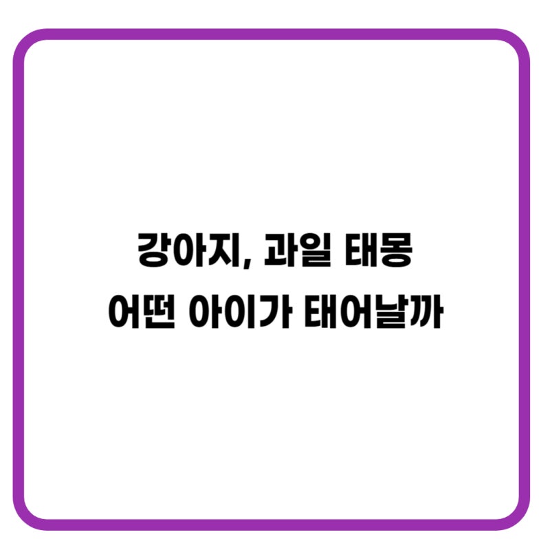 태몽 종류 강아지 과일 | 뱀·수박 말고 이런 태몽도 있습니다