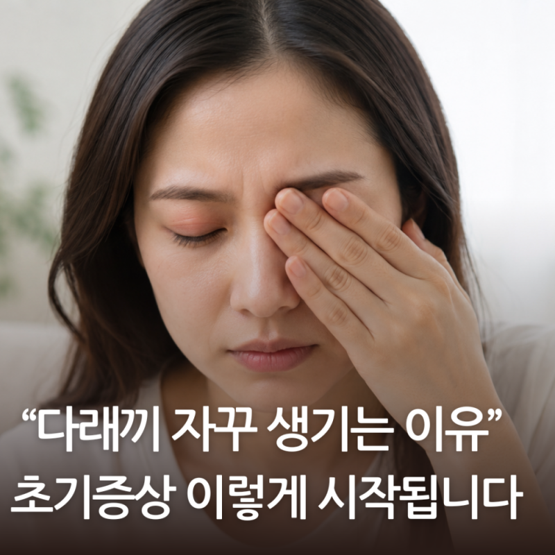 다래끼 나는 이유, 초기증상 이렇게 시작됩니다!