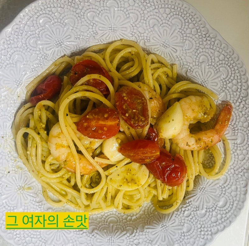 바질페스토 - 새우바질페스토 - 파스타 - 스파게티