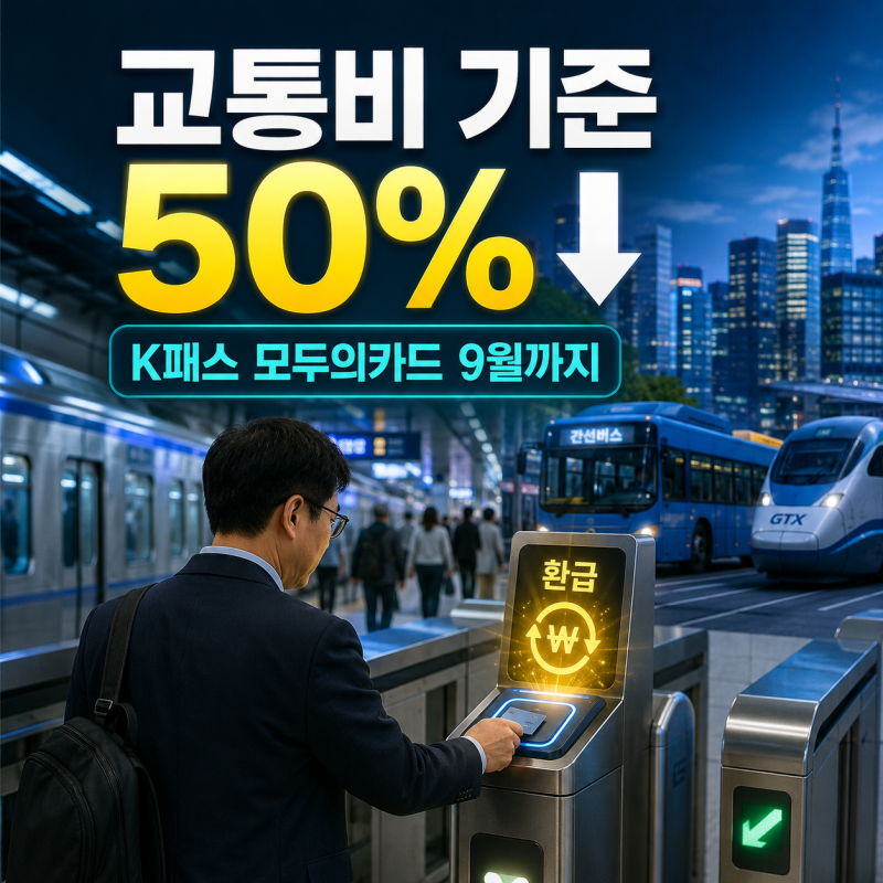 K패스 모두의카드 신청방법, 9월까지 반값 환급 기준 총정리