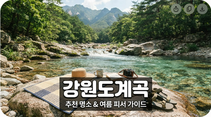 강원도 계곡 추천 명소와 여름 피서 필수 확인 가이드