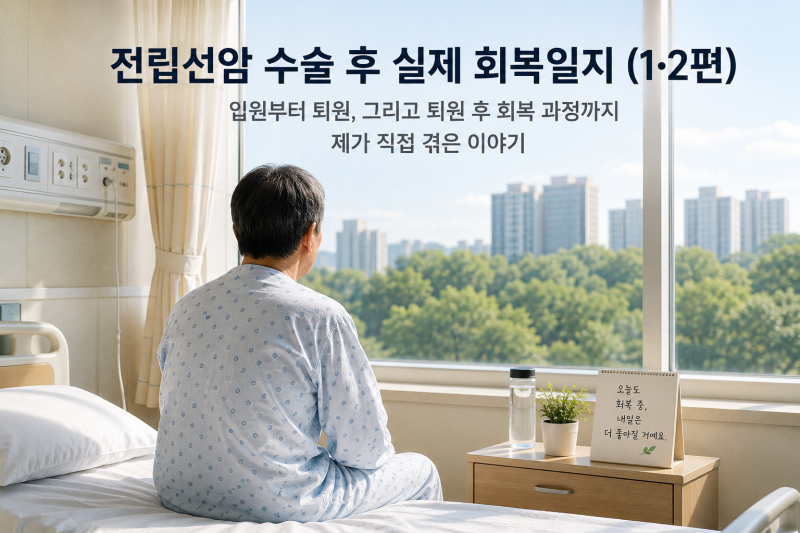 전립선암 수술 후 실제 회복일지 (1편)