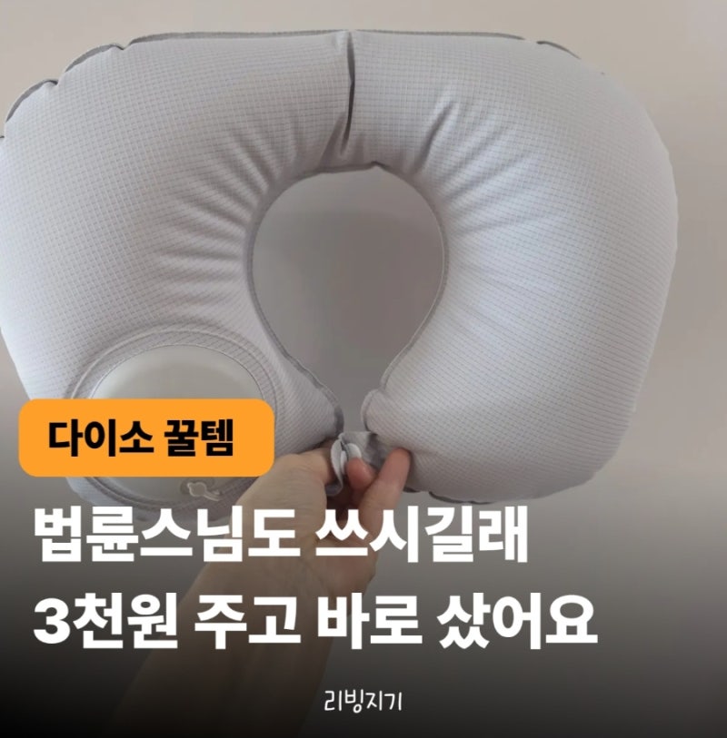 "이건" 정말 하나쯤 있어야 합니다… 다이소 "3천원" 목베개