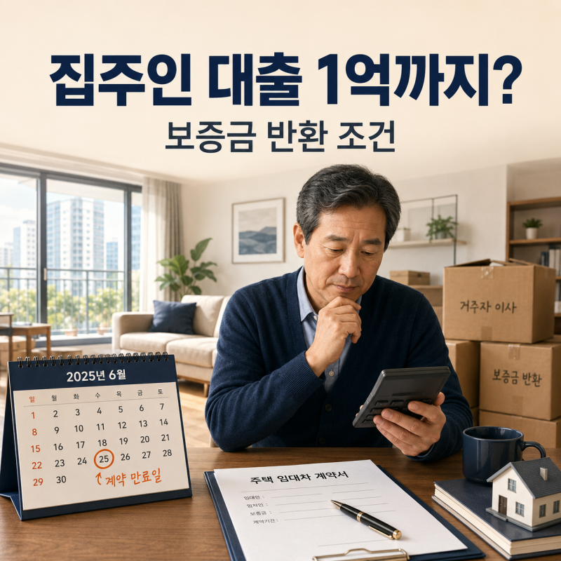 집주인 대출 1억원 제한, 전세보증금 반환 조건과 예외 총정리