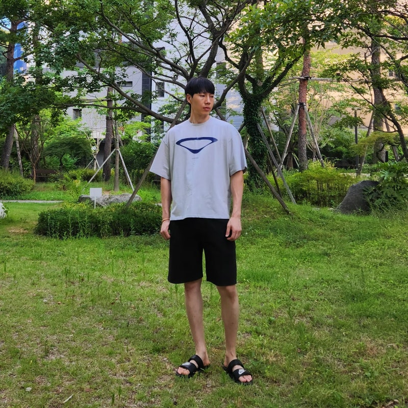 남자 헬스 오버핏반팔티 오르디 편안한 베이직 남성 기본 티셔츠로 딱이야