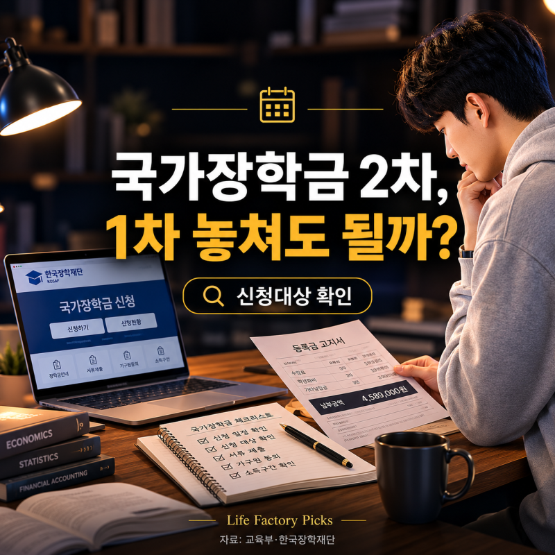 국가장학금 2차, 1차 놓쳐도 될까? | 신청대상 확인