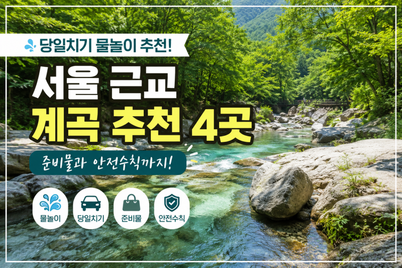 서울 근교 계곡 추천 4곳｜당일치기 물놀이 장소와 준비물