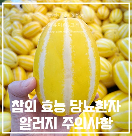 참외 효능과 알레르기 증상, 당뇨 환자가 먹어도 될까?