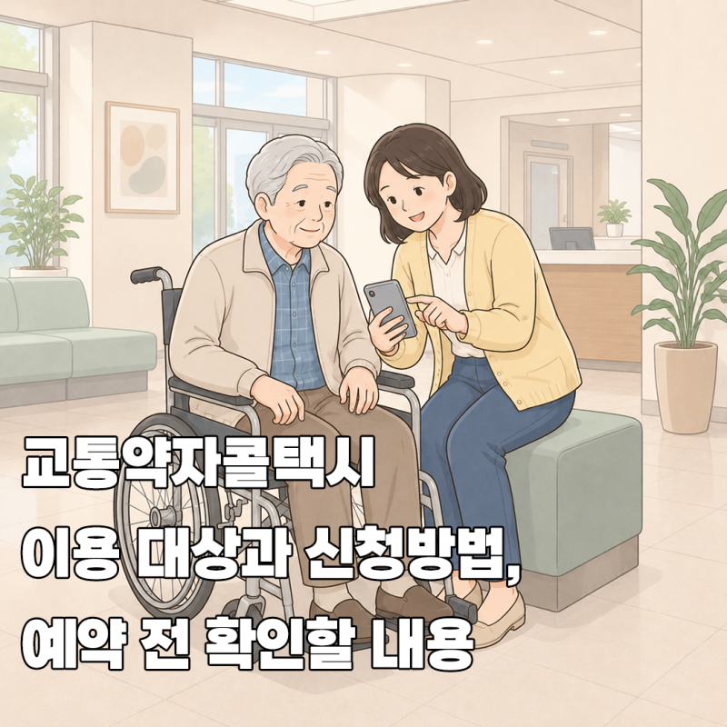교통약자콜택시 이용 대상과 신청방법, 예약 전 확인할 내용