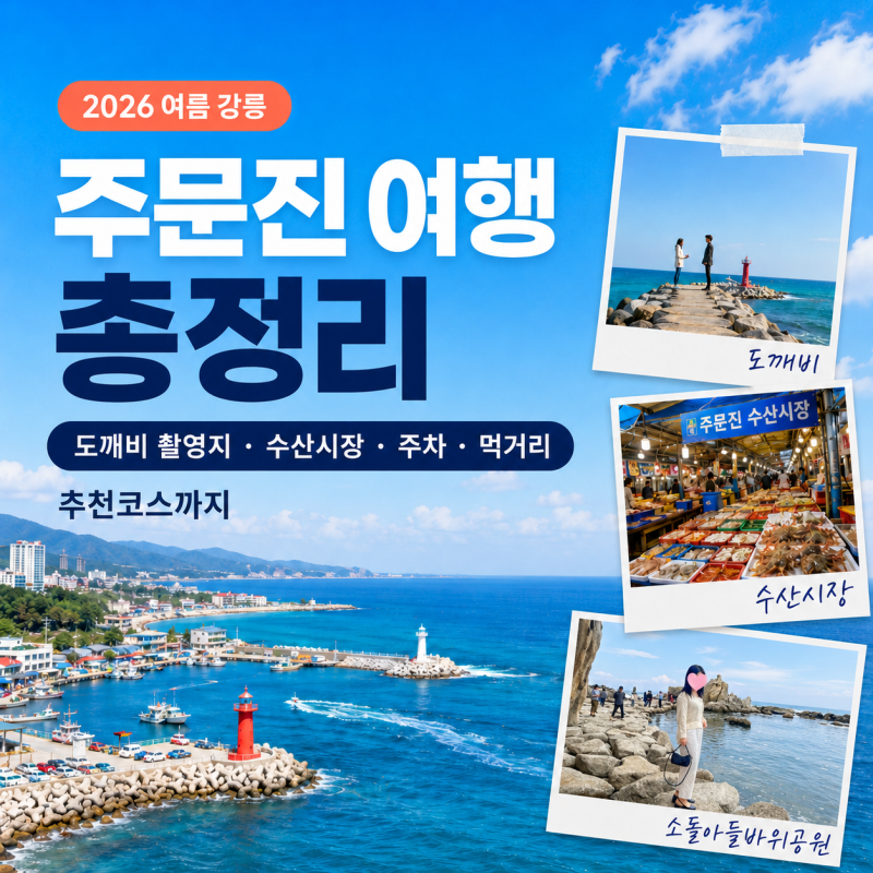 2026 강릉 주문진 여행 총정리｜도깨비 촬영지·수산시장·주차·먹거리·추천코스