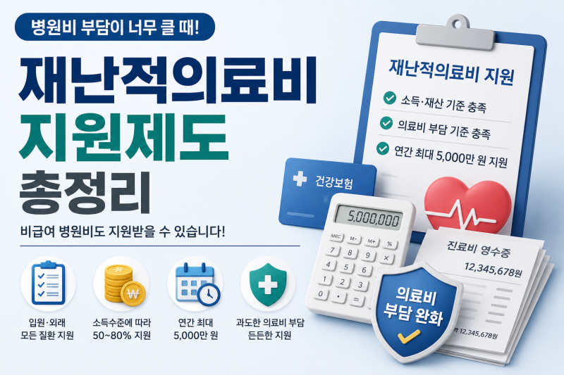 재난적의료비 지원 대상과 신청방법, 비급여 병원비도 받을 수 있을까?