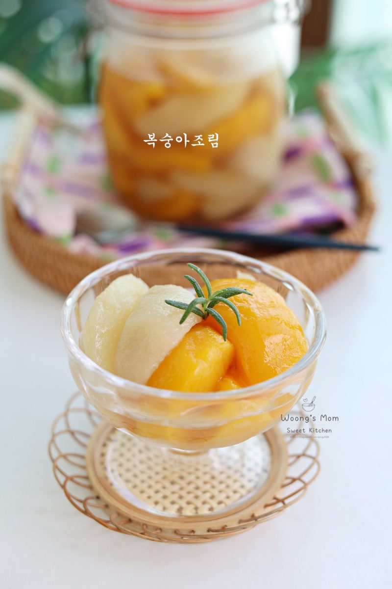 복숭아 통조림 만들기 병조림 레시피 맛없는 복숭아 요리