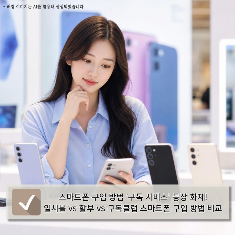 스마트폰 구입 방법 '구독서비스' 등장 화제! 일시불 vs 할부 vs 구독클럽 스마트폰 구입 방법 ....