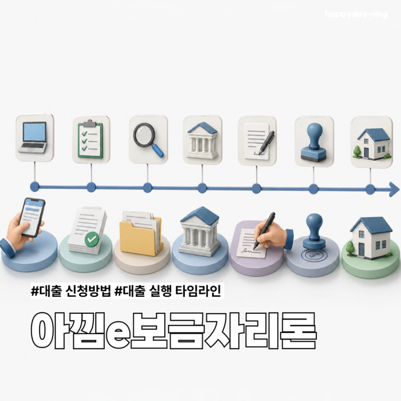 아낌e보금자리론 대출 신청방법부터 대출실행까지 타임라인
