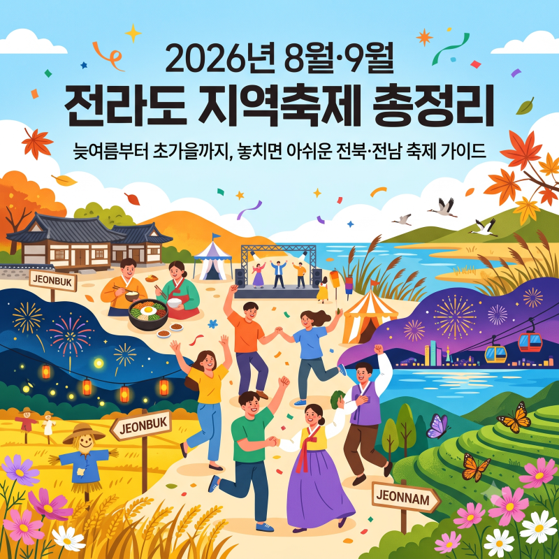 2026년 8월·9월 전라도 지역축제 총정리 : 늦여름부터 초가을까지, 놓치면 아쉬운 전북·전남 ....