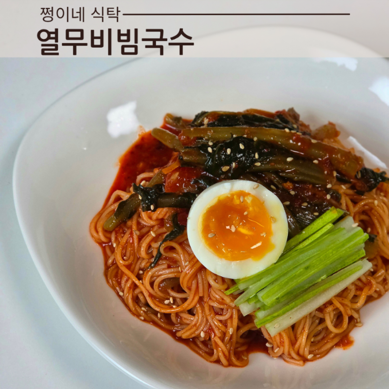 열무비빔국수 레시피 열무김치 비빔국수 양념장 1인분 만들기