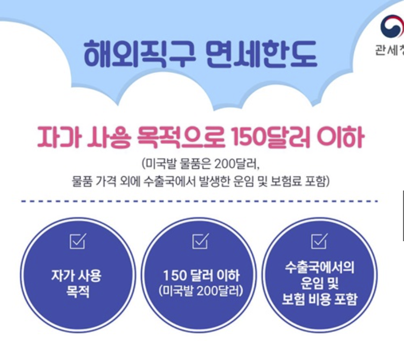 입국 관세 계산기 150불 관세계산 (5분 완성)